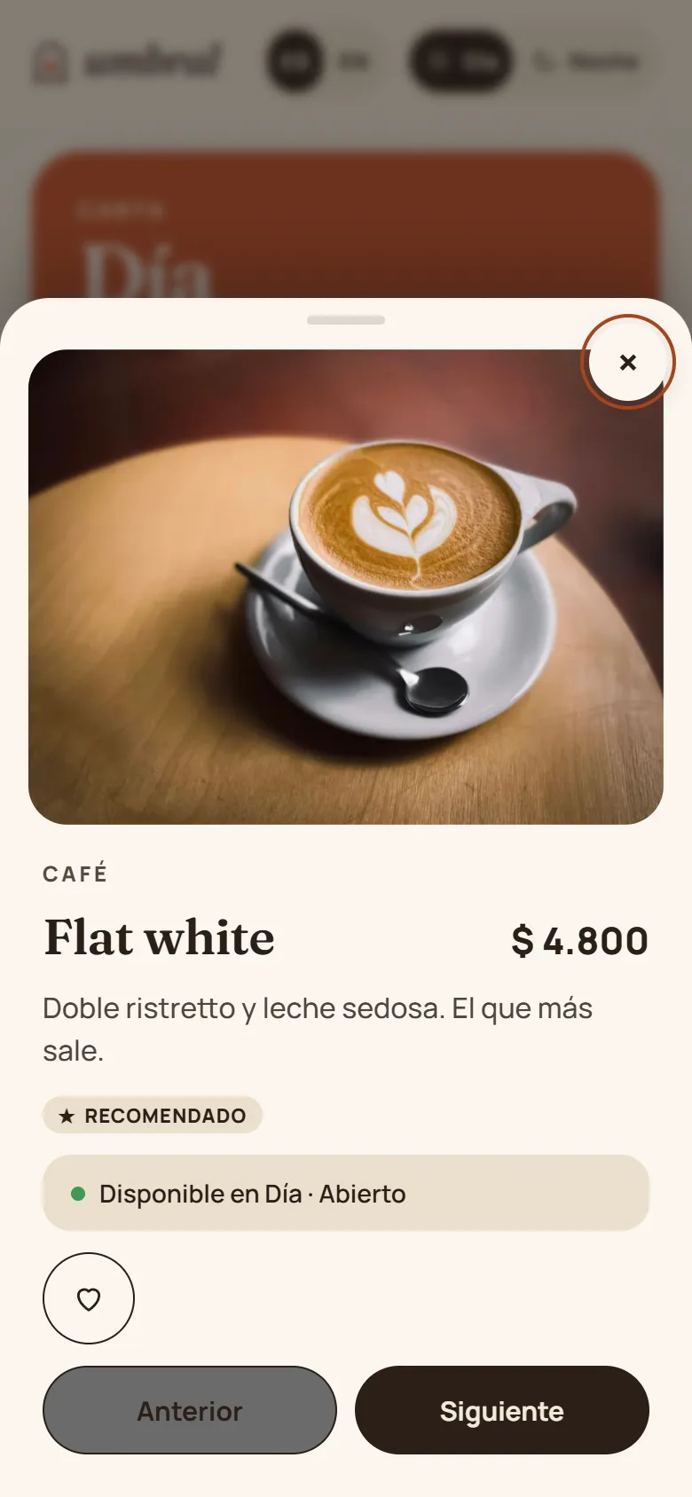 Ficha de un producto con foto