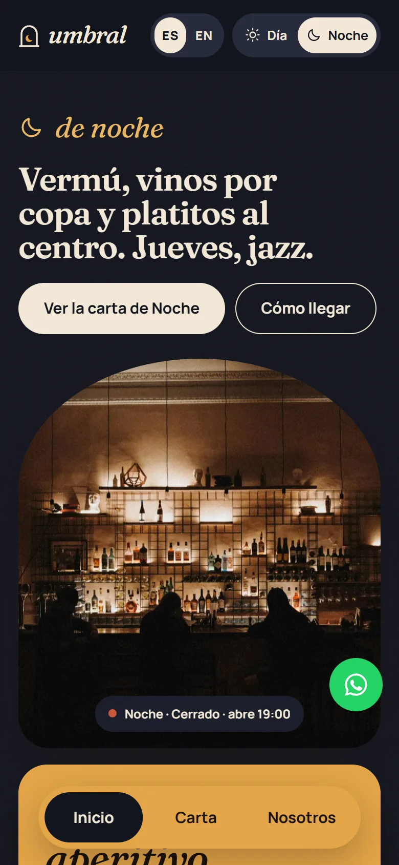 Inicio con estado abierto o cerrado